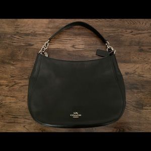 Black leather Coach purse